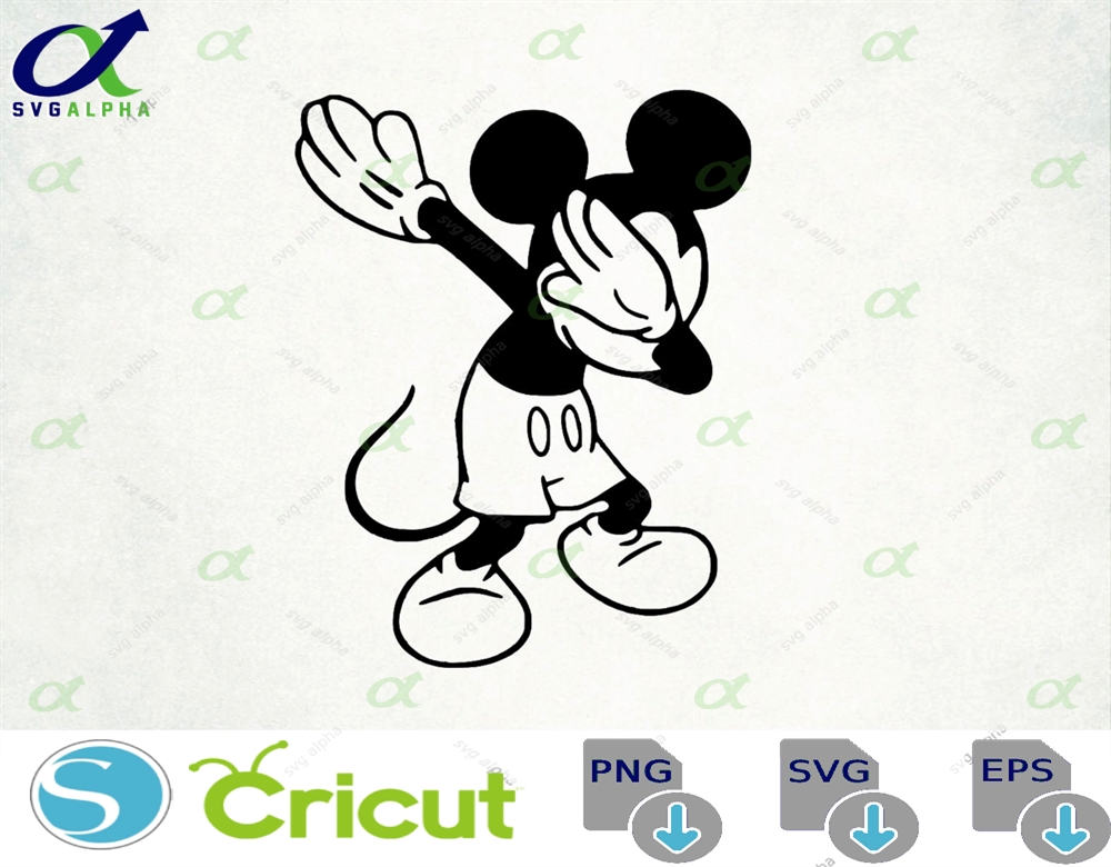 Dabbing Mickey Clipart Svg Png Eps Jpg Dxf Cricut Silhouette Digital Download